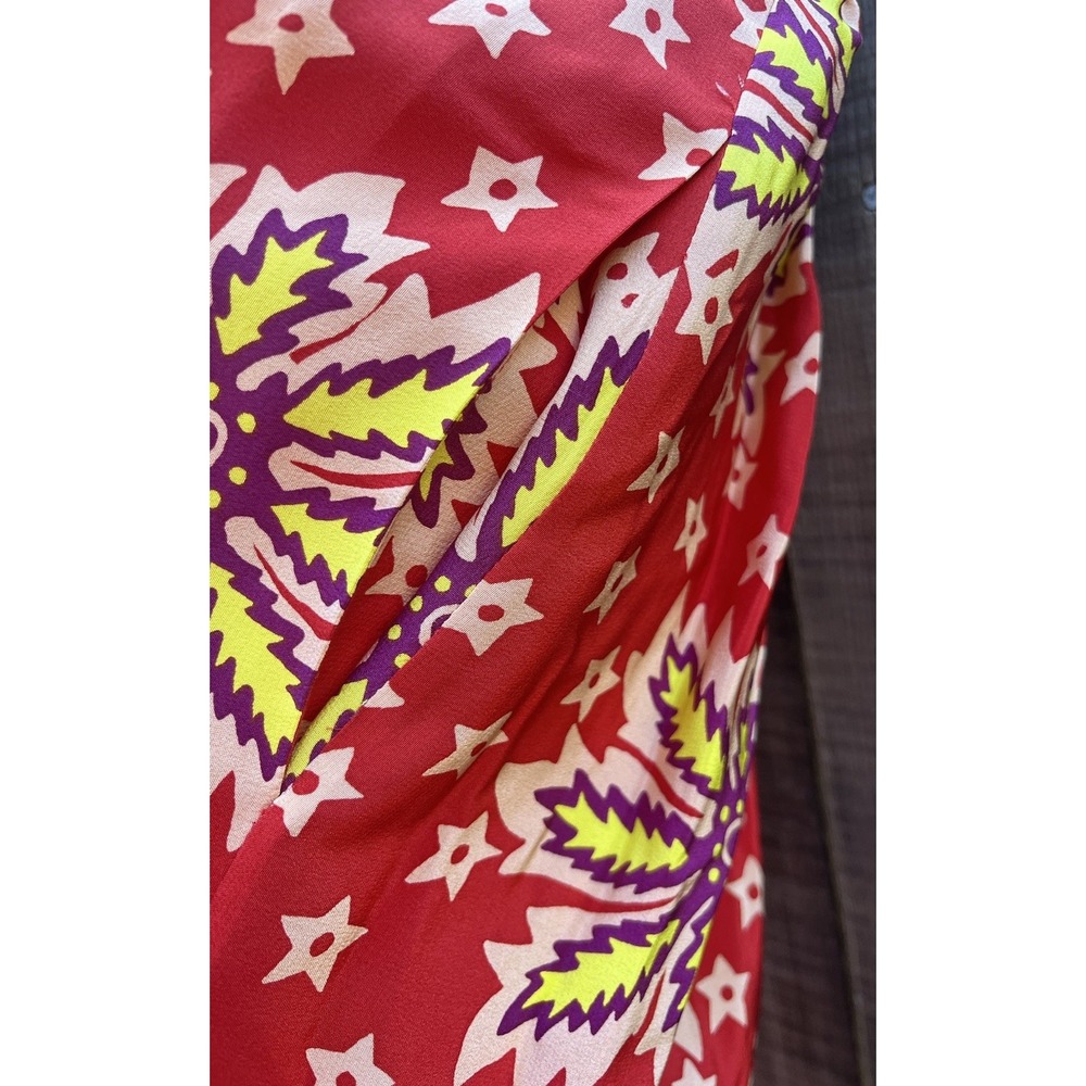 SUNO Sustainable Luxury Women's Skirt Size 4 / Small Red Button Pockets Unique - Picture 6 of 16